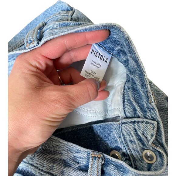 Pistola Light Wash High Rise Straight Charlie Jeans Size 29 - Picture 7 of 7